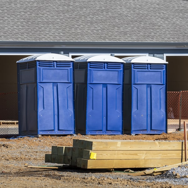 how can i report damages or issues with the porta potties during my rental period in Eureka Springs AR